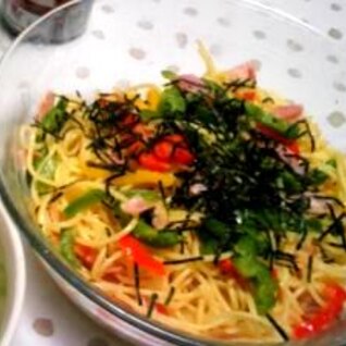 色鮮やか★冷製たらこマヨパスタ